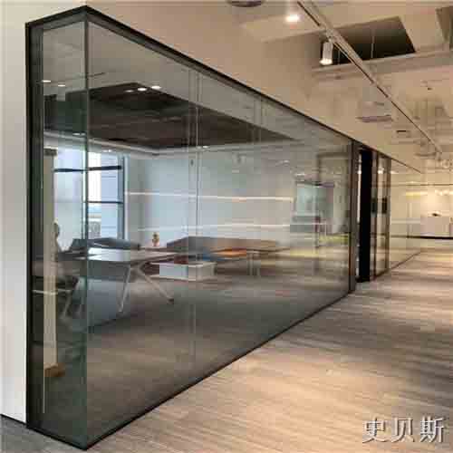 江苏双层12mm全景玻璃隔断墙结构图